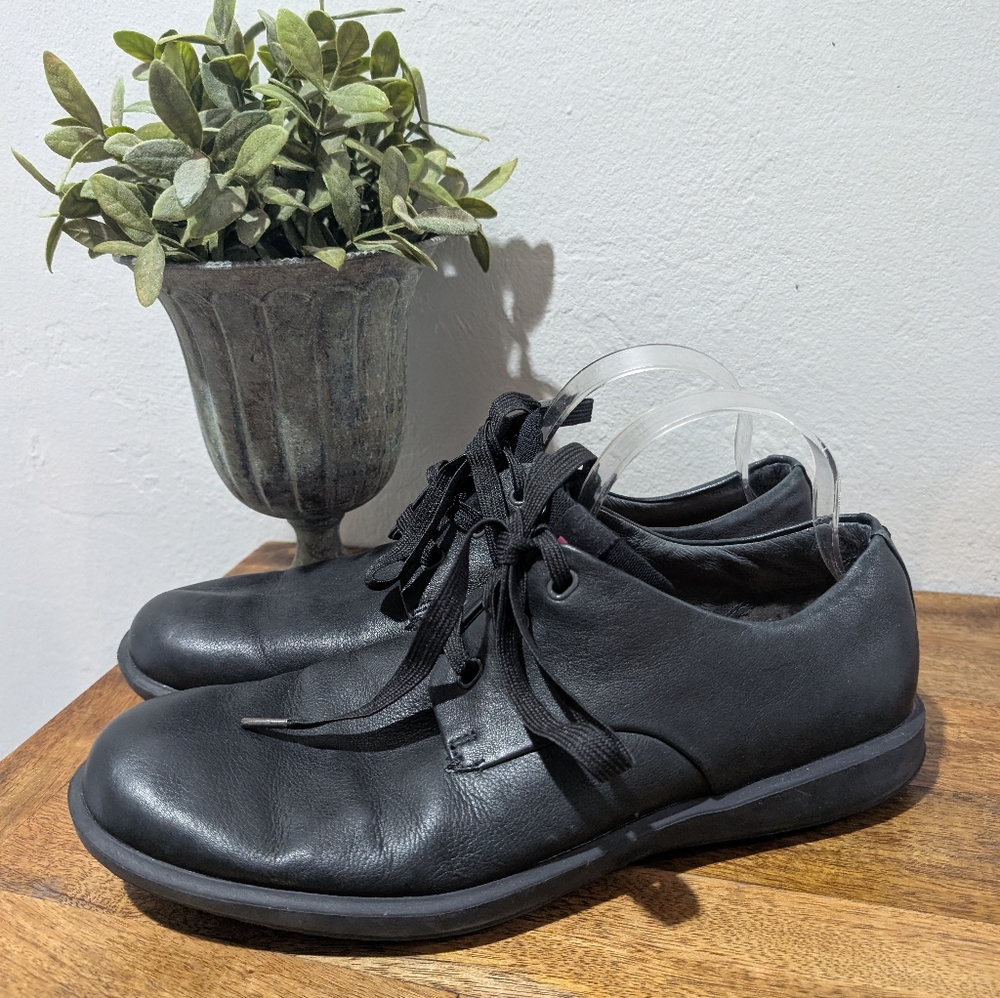 Camper Atom Men's Work Shoe Size 10.5‎ Black Leather Lace Up